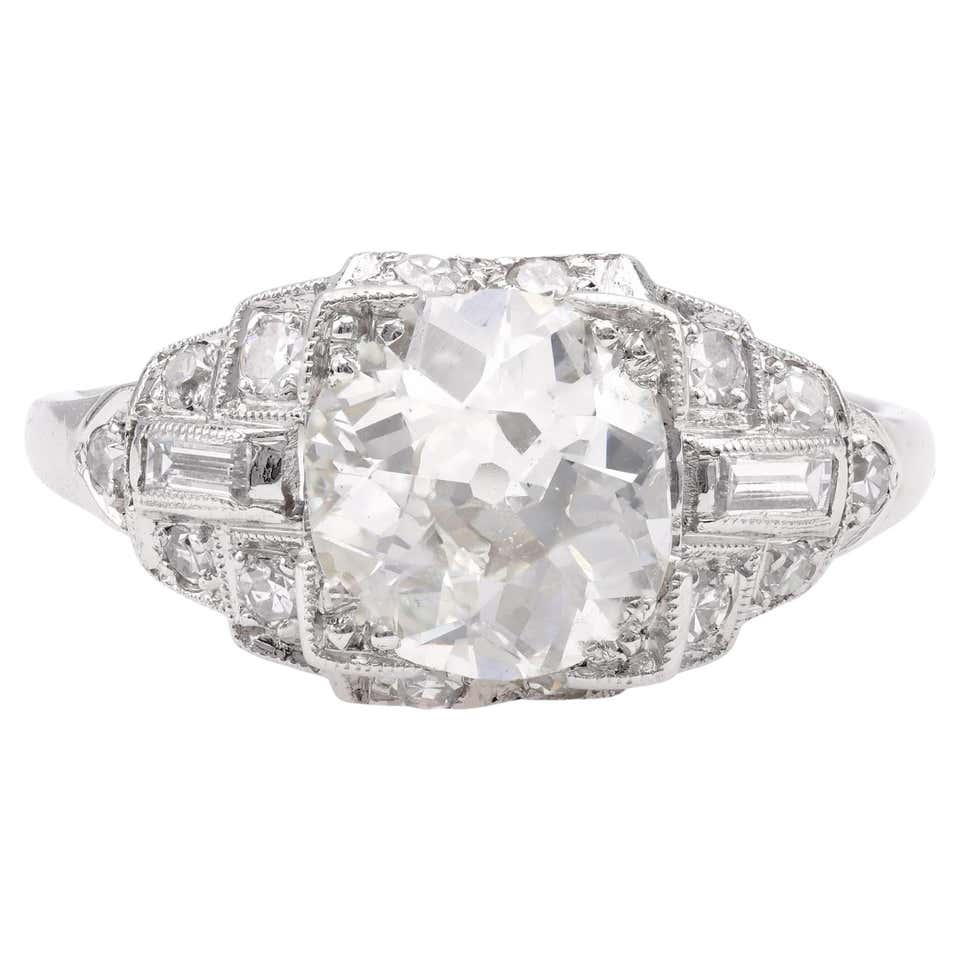 Mine Cut Gia Engagement - 932 For Sale on 1stDibs