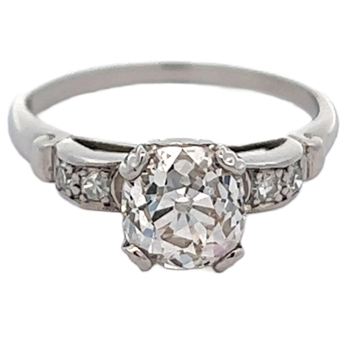 Art Deco GIA 1.50 Carats Fancy Light Yellow Old Mine Cut Diamond ...