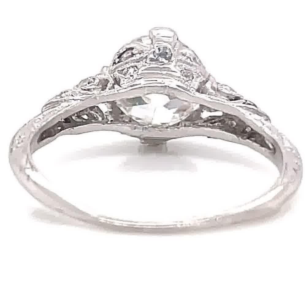 Art Deco GIA 1.91 Carat Old Mine Cut Diamond Platinum Engagement Ring 1