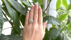 Art Deco GIA 1.97 Carat Old European Cut Diamond Gold Target Engagement Ring