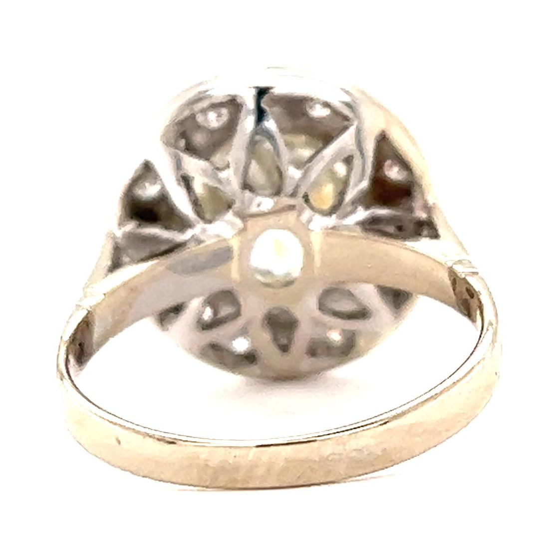 Art Deco GIA 1.97 Carat Old European Cut Diamond Gold Target Engagement Ring 1