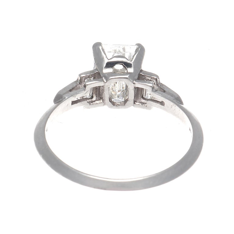 Art Deco GIA 2.02 Carat Emerald Cut Diamond Platinum Engagement Ring at ...