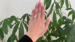 Art Deco GIA 2.27 Carats Old European Cut Diamond Platinum Bezel Set Ring