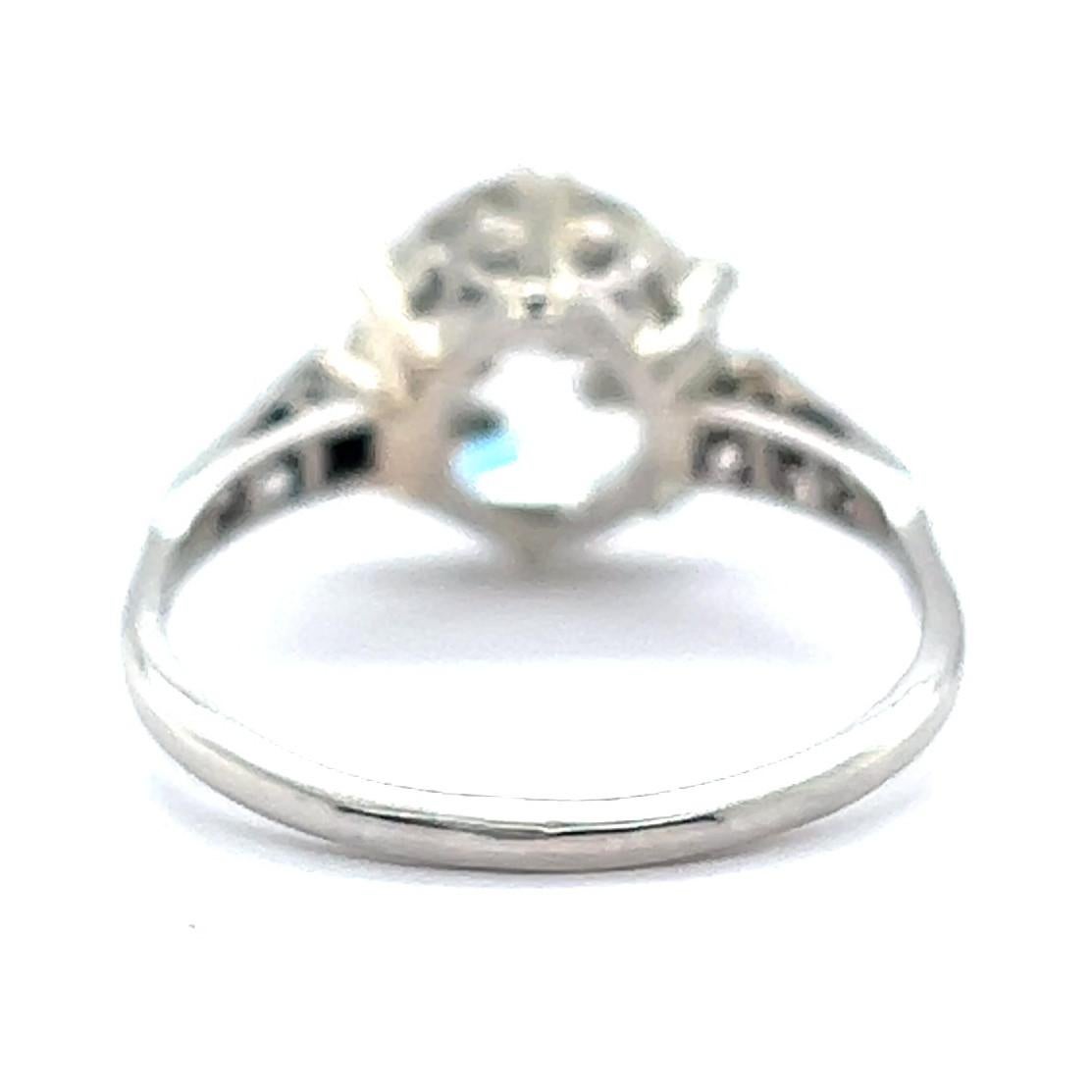 Art Deco GIA 3.11 Carats Old European Cut Diamond Platinum Engagement Ring 1