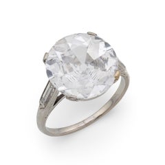 Art Deco GIA 4.60 carat diamond platinum engagement ring