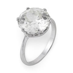 Art Deco GIA 4.93 carat old European cut diamond platinum engagement ring