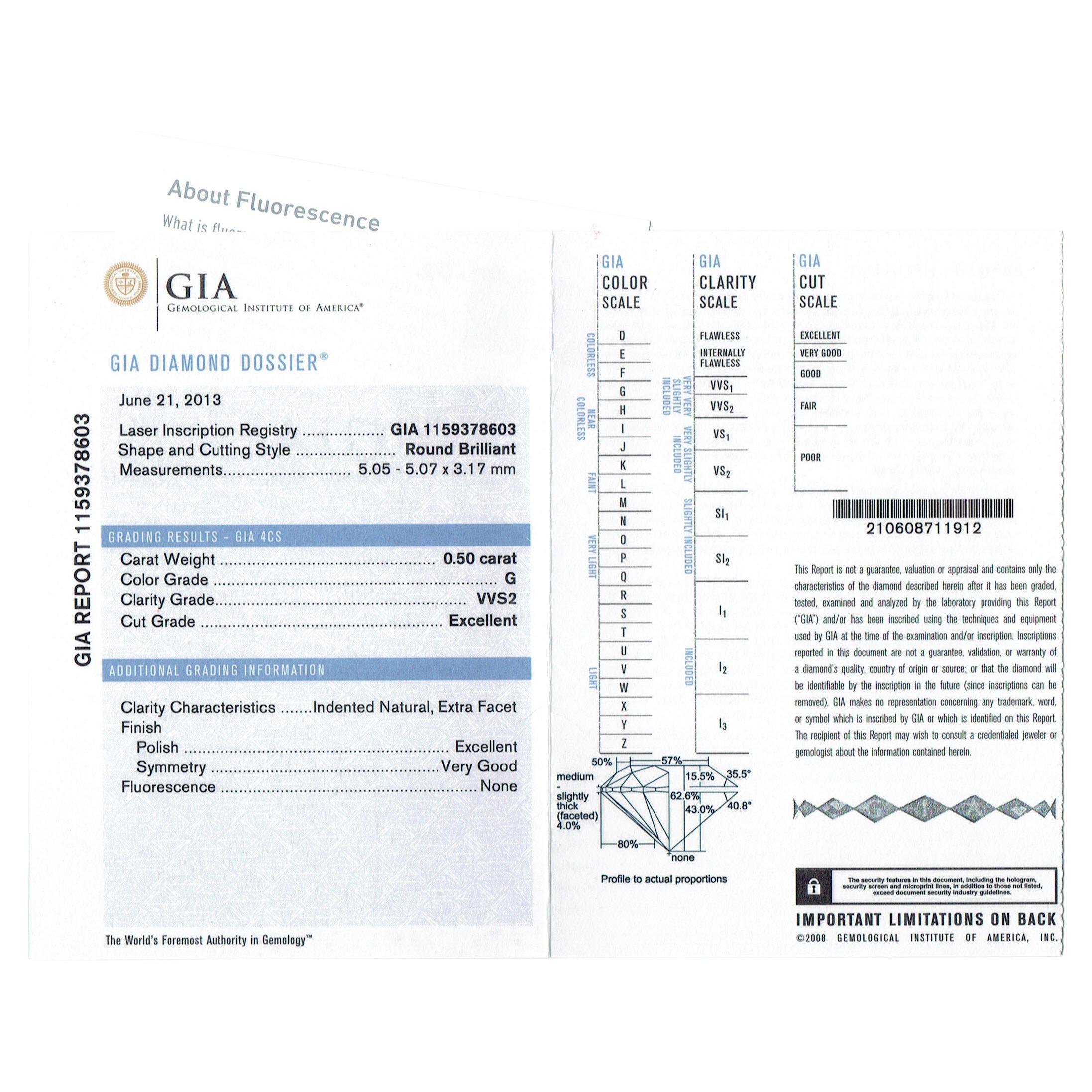 Verlobungsring aus Platin mit GIA-zertifiziertem 0,50 Karat Diamant und Saphir im Art déco-Stil im Angebot 3