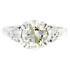 Art Deco GIA Certified 1.44 Ct. Old European Cut Engagement Ring O SI1