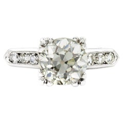 Art Deco GIA Certified 1.55 Ct. Diamond Engagement Ring M VS1 in Platinum