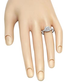 Art Deco GIA zertifiziert 2,01ct Diamant Platin Verlobungsring