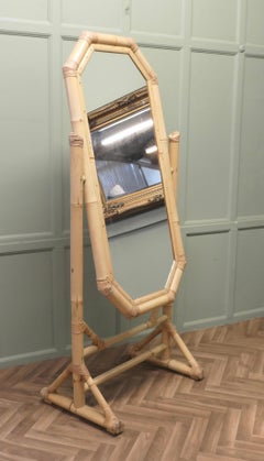 Art Deco Giant Bamboo Cheval Mirror  This is a very attractive piece