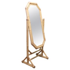 Specchio chevale in bambù gigante Art Deco Mirror  Questo è un pezzo molto attraente