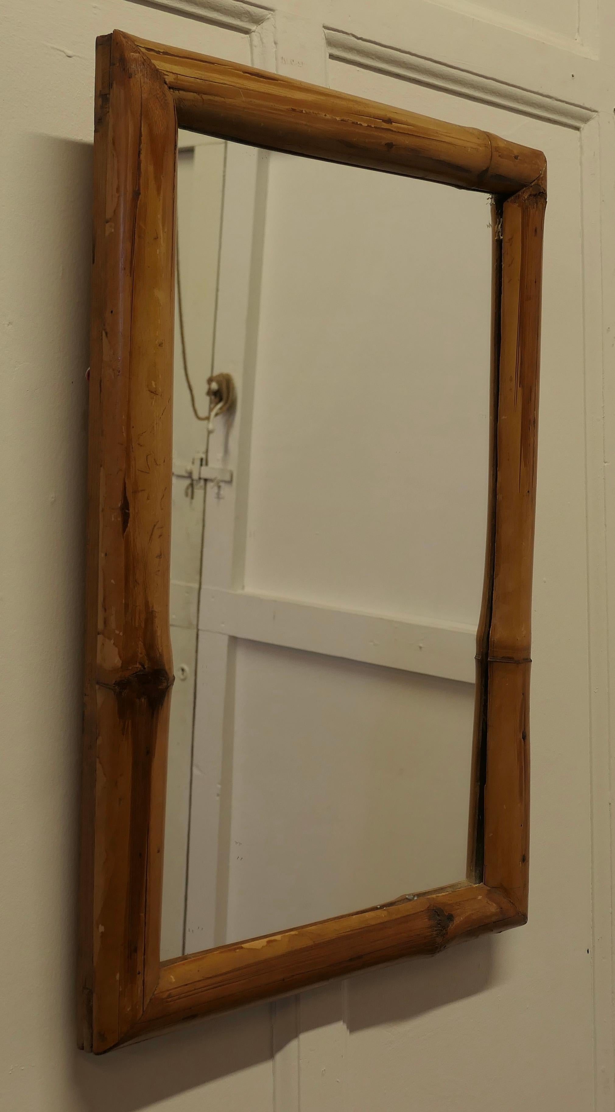 Art Deco Giant Bamboo Wall Mirror This Is a Very Attractive Piece In Good Condition For Sale In Chillerton, Isle of Wight