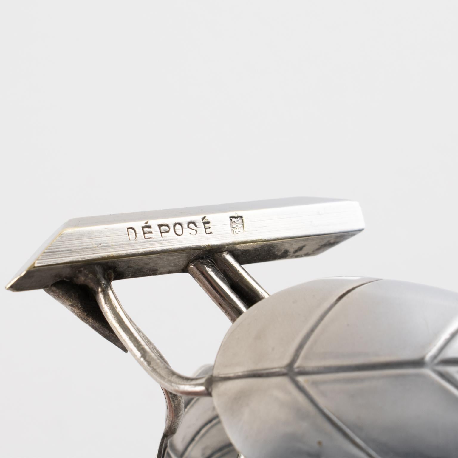 Art Deco Giant Chrome Cherries Barware Cocktail Picks by Gouaille, circa 1930 For Sale 2