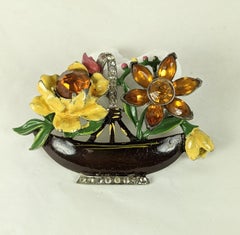 Art Deco Giardinetto Brooch, Coro