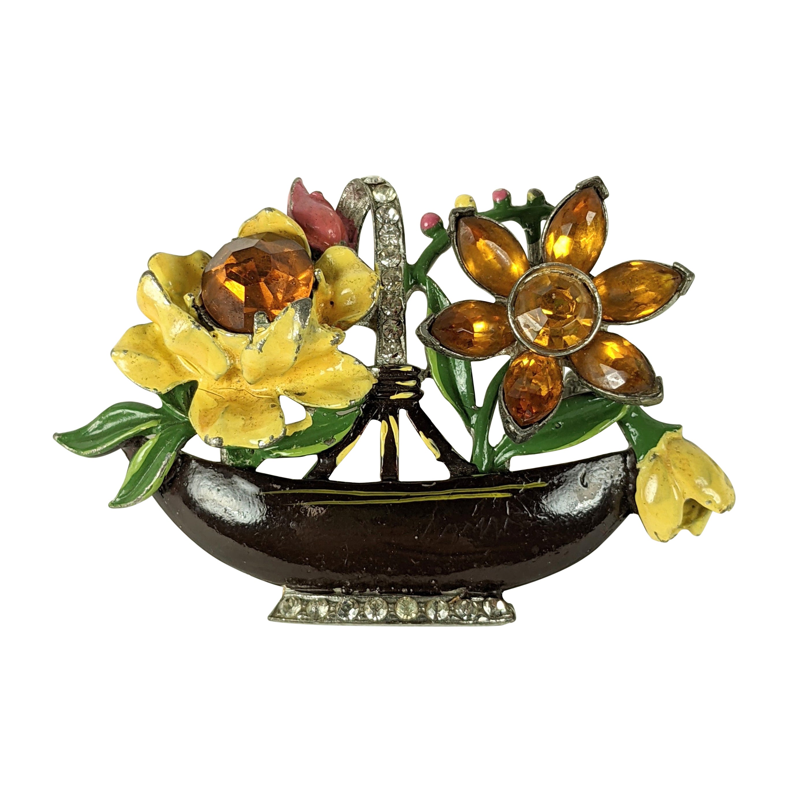 Giardinetto-Brosche im Art déco-Stil, Coro im Angebot
