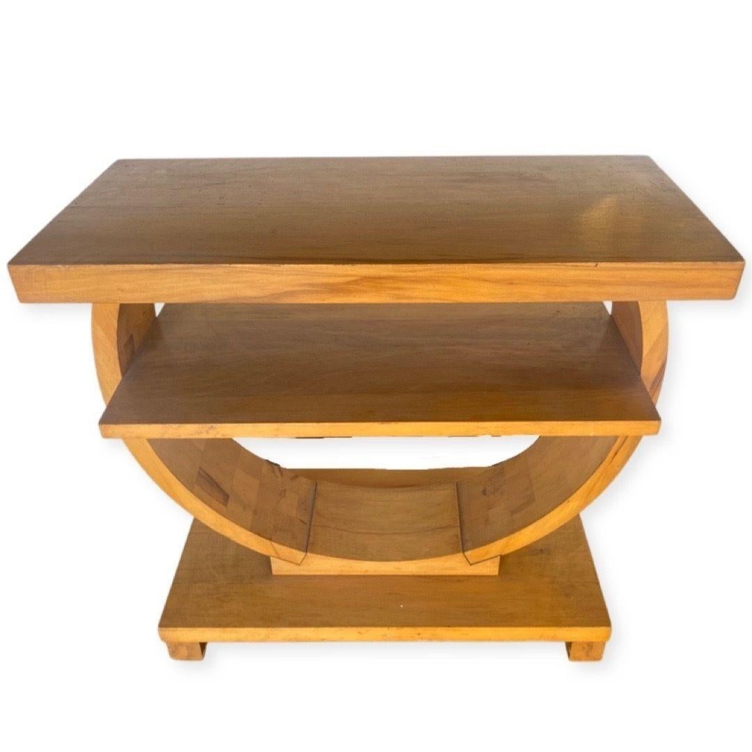 Art Deco Gilbert Rohde for Brown Saltman Geometric Side Table For Sale 6