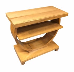 Geometrischer Art-Déco-Beistelltisch, Gilbert Rohde für Brown Saltman, Art déco