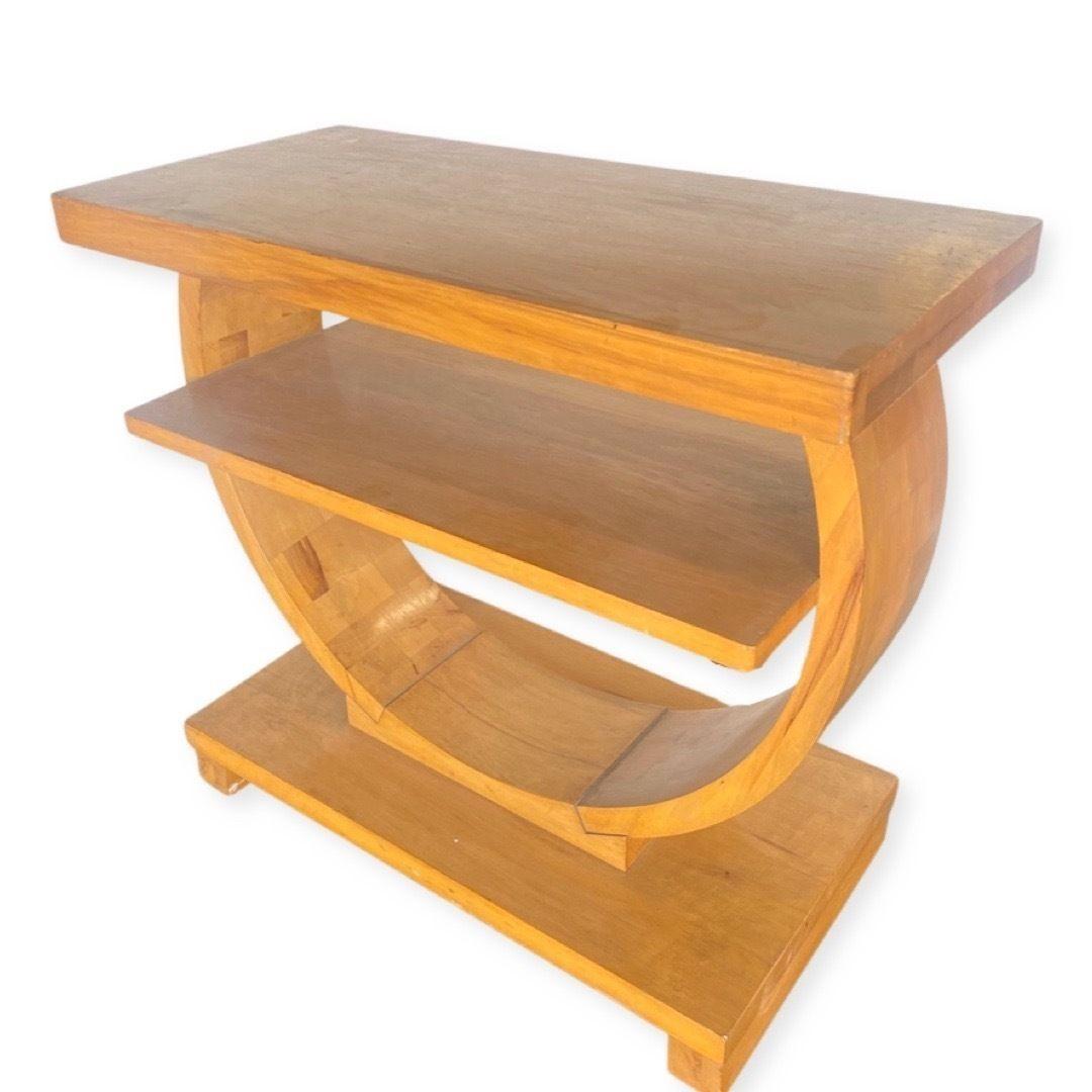 Art Deco Gilbert Rohde for Brown Saltman Geometric Side Table For Sale 2