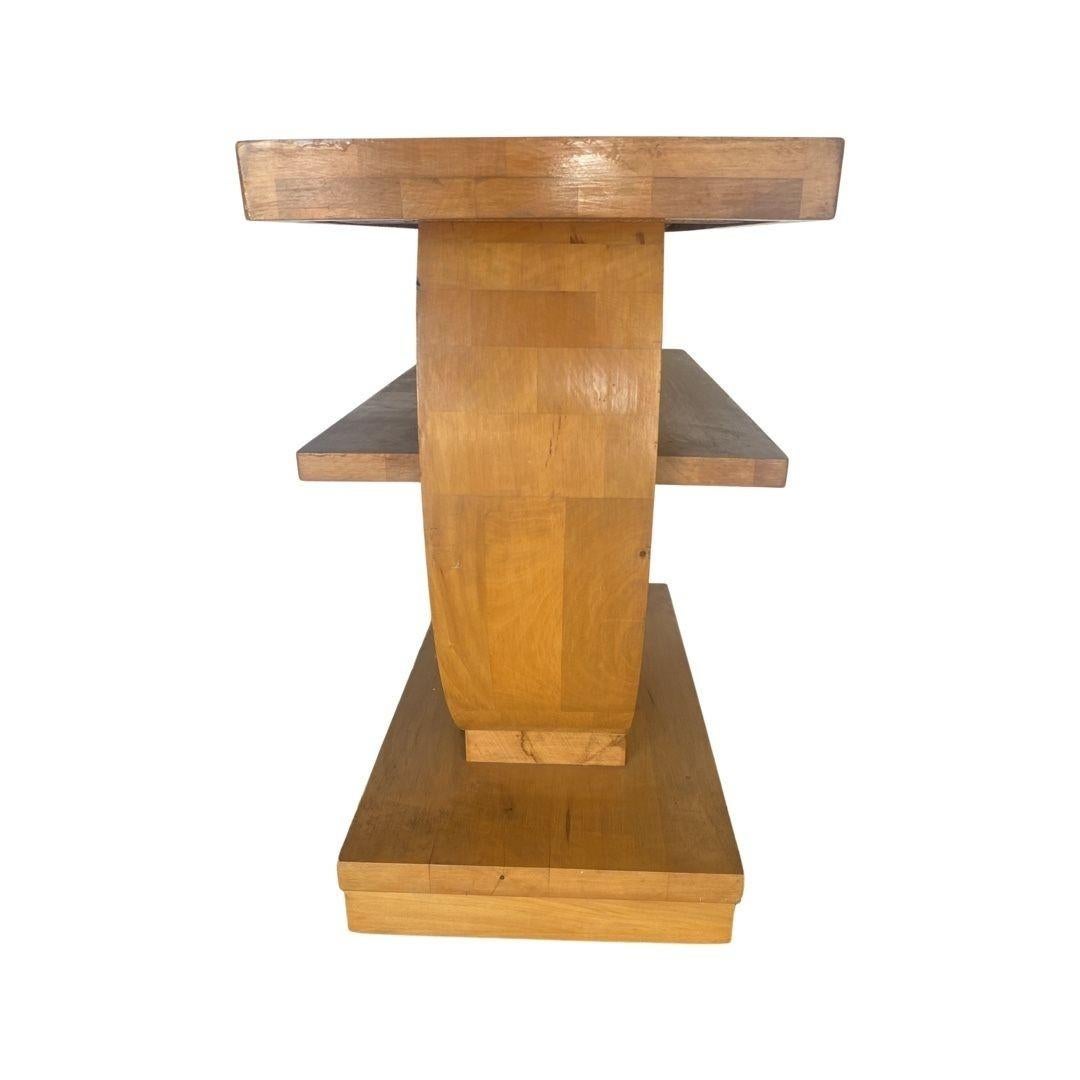 Art Deco Gilbert Rohde for Brown Saltman Geometric Side Table For Sale 3