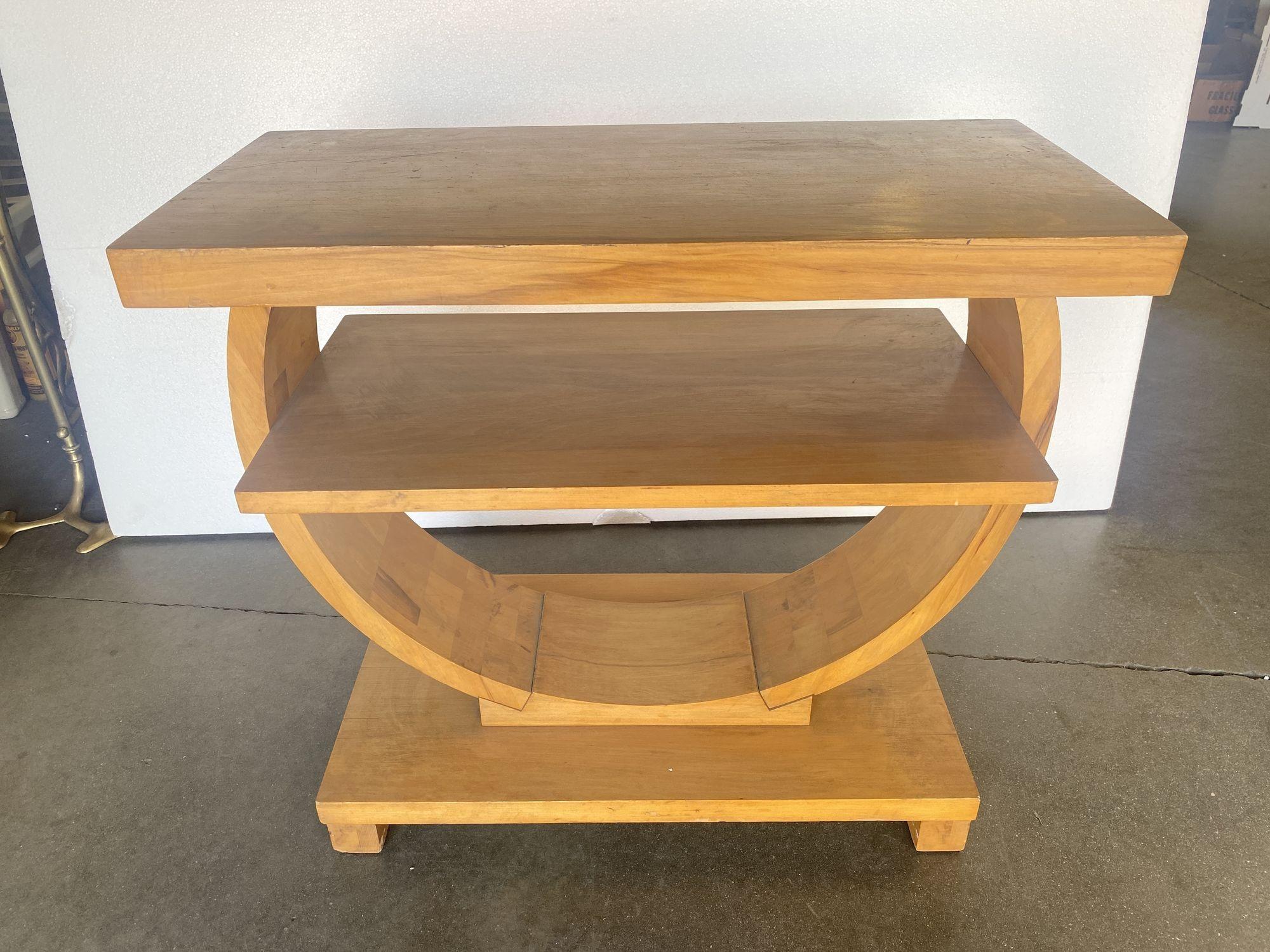 Art Deco Gilbert Rohde for Brown Saltman Geometric Side Table For Sale 4