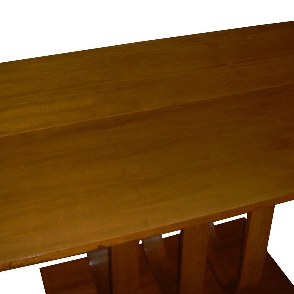 Art Deco Gilbert Rohde Heywood Wakefield Console Dining Table In Good Condition In Pasadena, TX