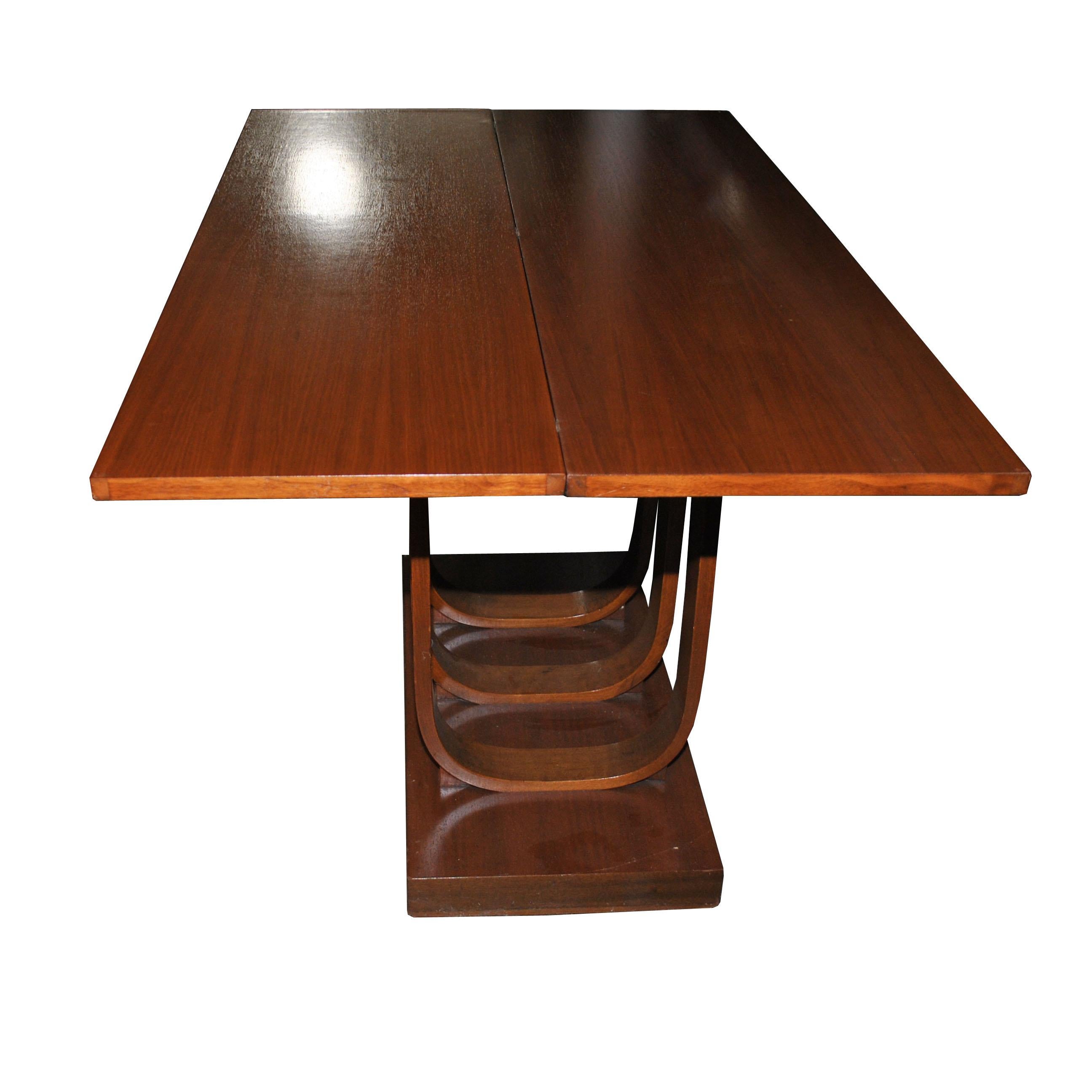Mid-20th Century Art Deco Gilbert Rohde Heywood Wakefield Console Dining Table