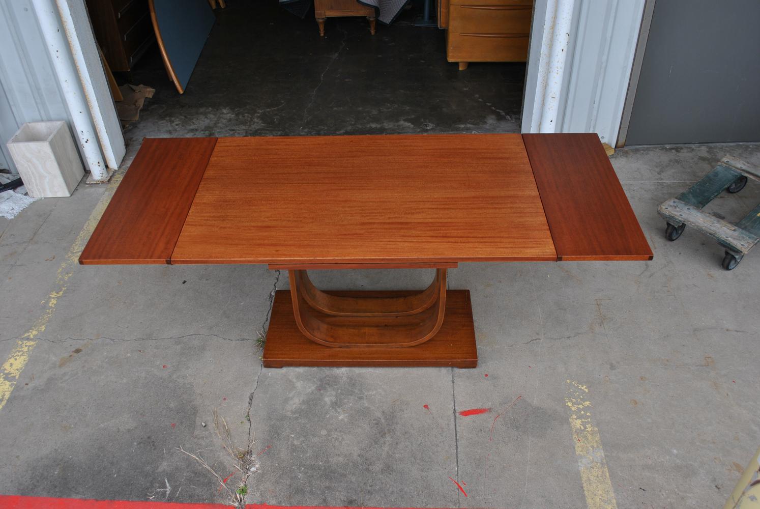 American Art Deco Gilbert Rohde Heywood Wakefield Extension Dining Table