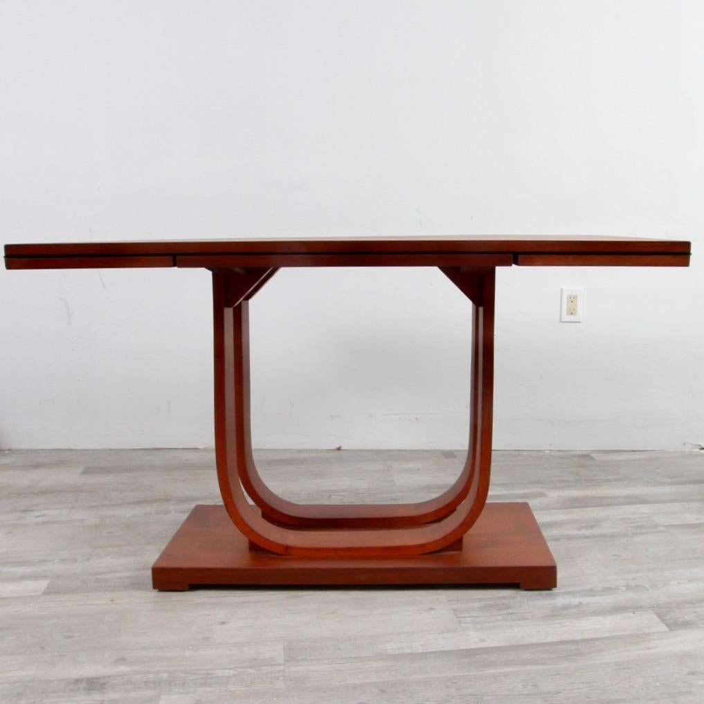 Walnut Art Deco Gilbert Rohde Heywood Wakefield Extension Dining Table For Sale