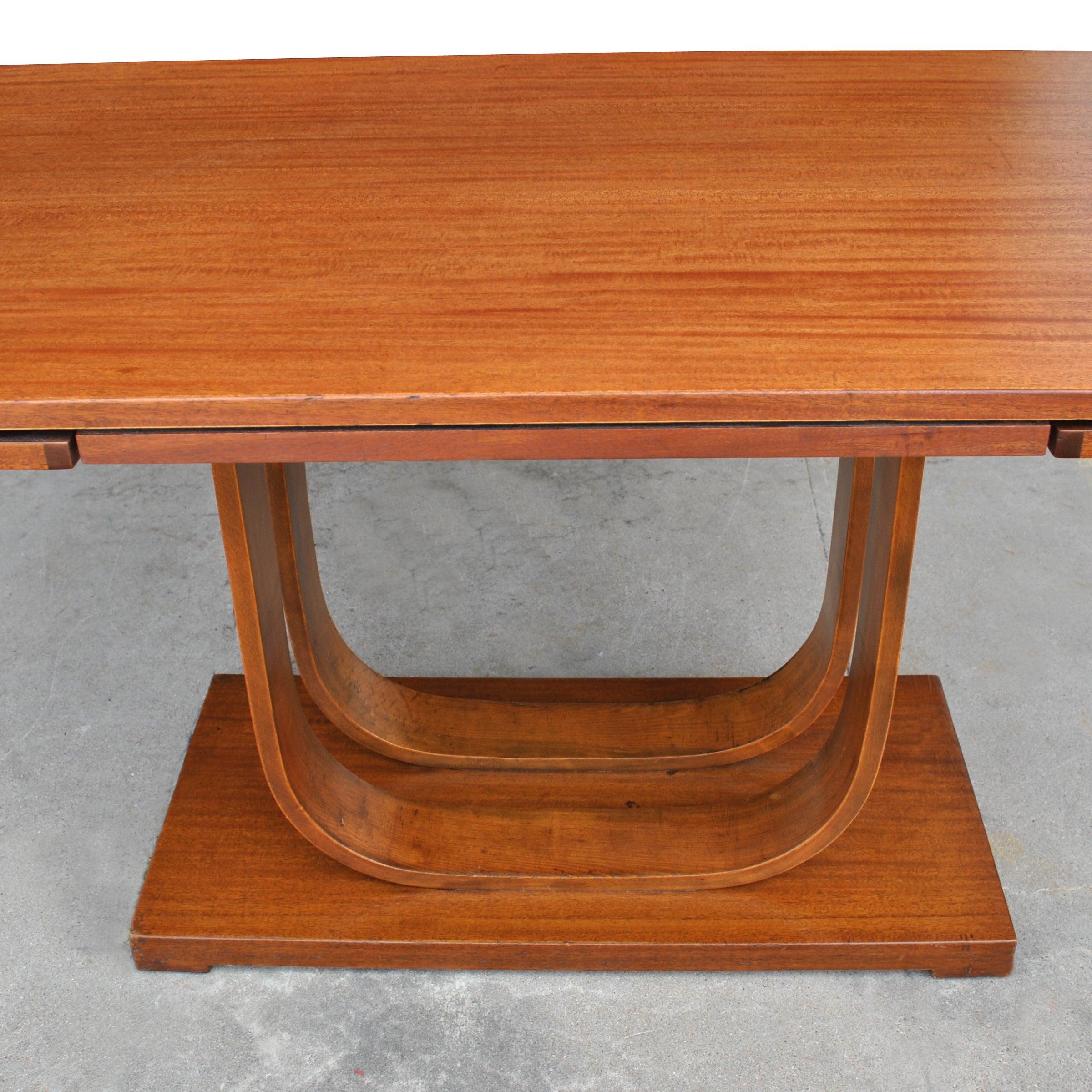 Mid-20th Century Art Deco Gilbert Rohde Heywood Wakefield Extension Dining Table