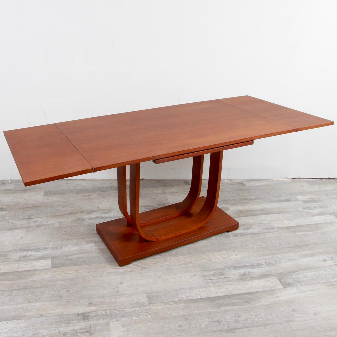 Art Deco Gilbert Rohde Heywood Wakefield Extension Dining Table For Sale 2