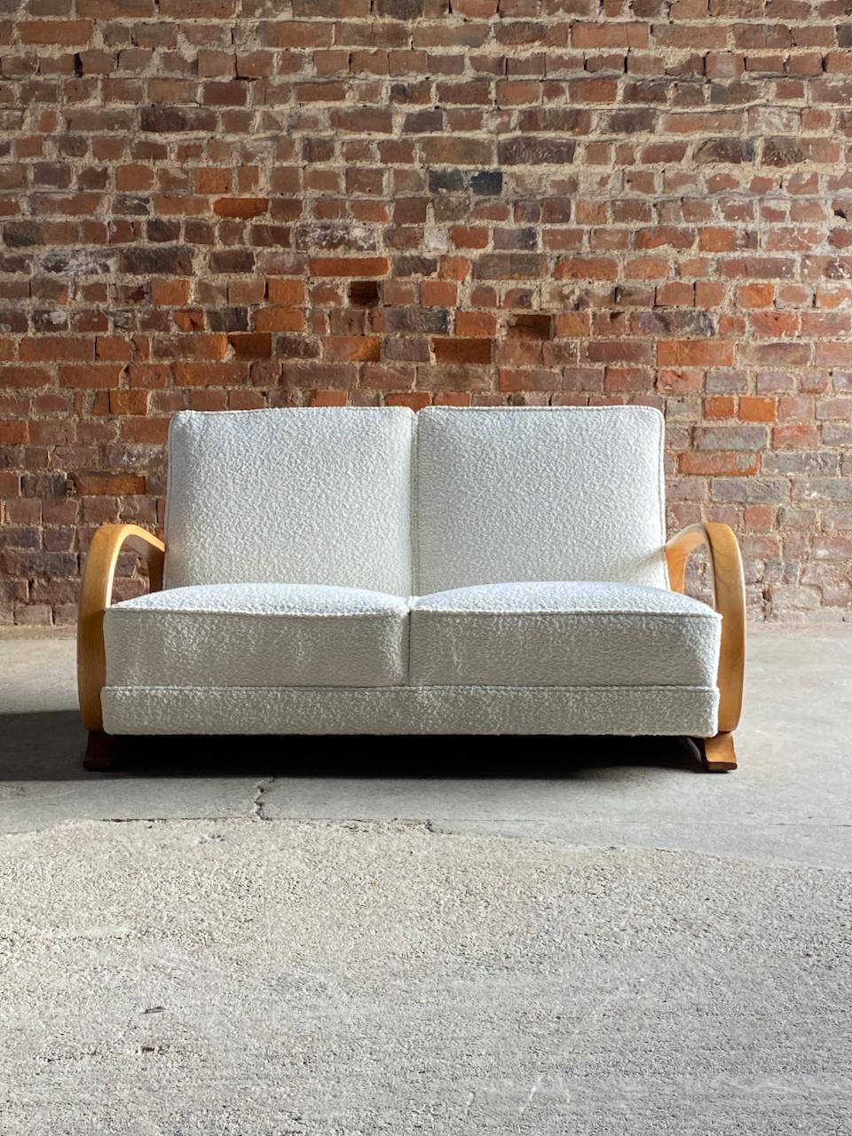 Bentwood Art Deco Gilbert Rohde Streamline Sofa by Heywood-Wakefield, 1930