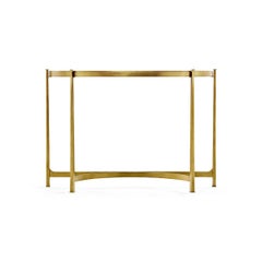 Art Deco Gilded Demi Lune Console Table