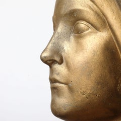 Placa de Pared de Yeso Dorado Art Decó