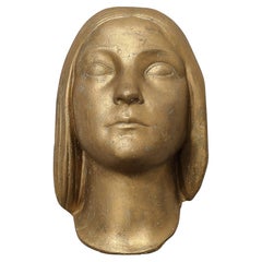 Art Deco Gilded Plaster Wall Plaque
