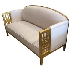 Art Deco Vergoldetes Sofa von Paul Follot