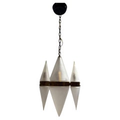 Art Deco Gilt and Blown Glass Lantern, France circa 1910-20