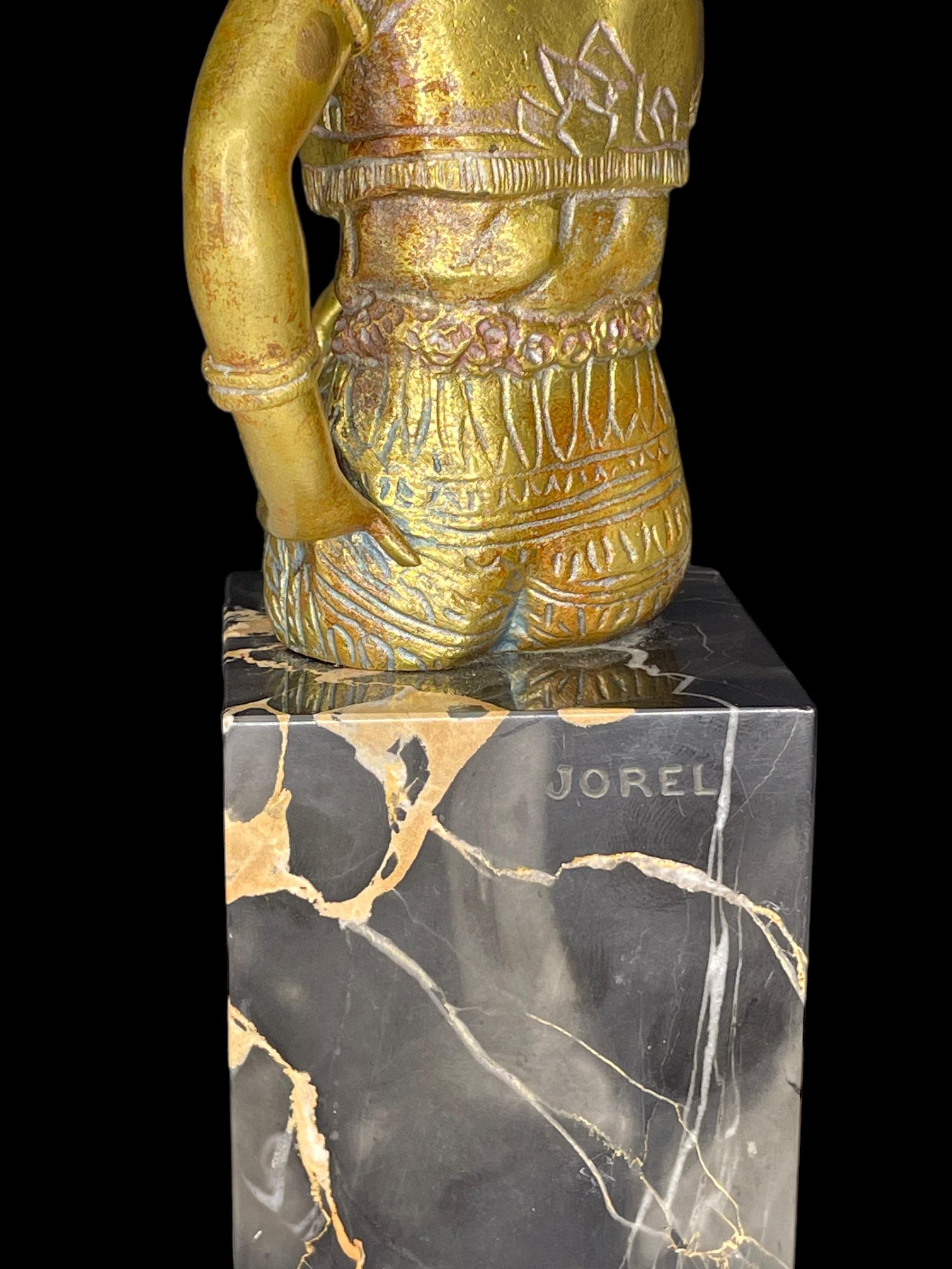 Bronze doré Art déco par Jorel en vente 1