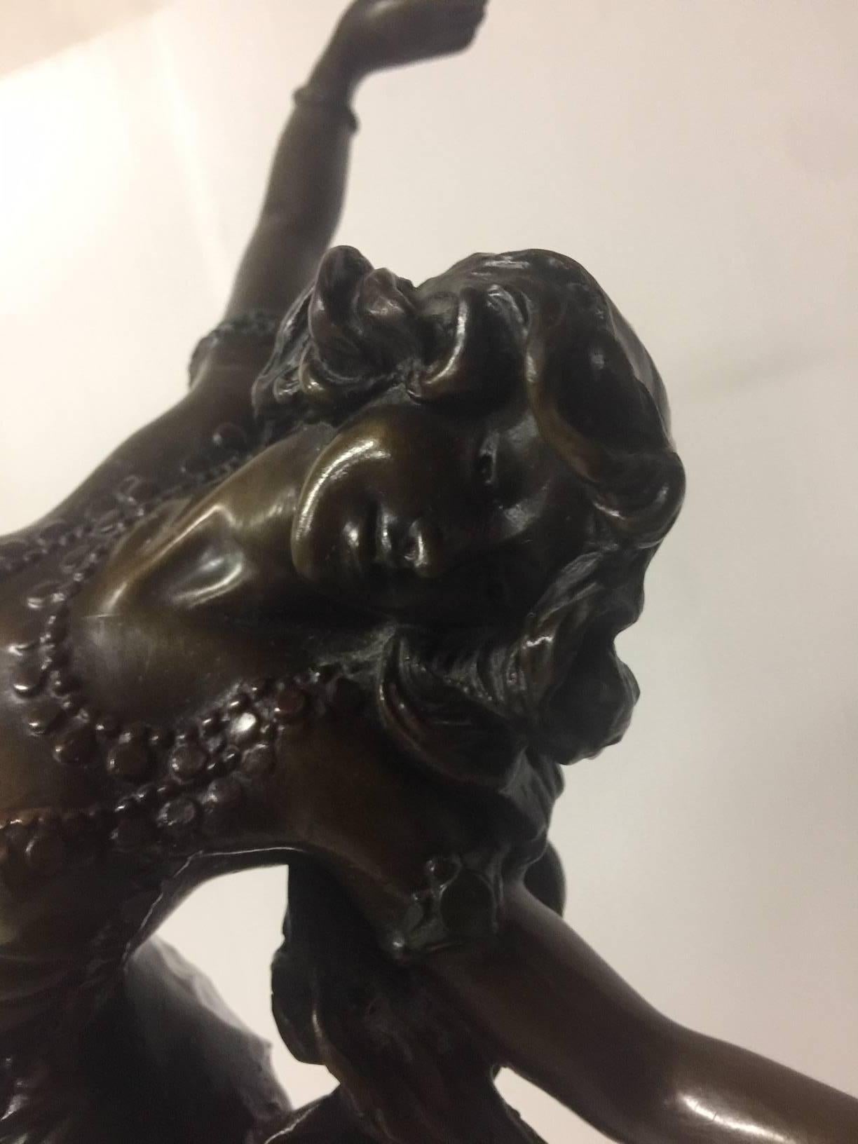 Français Bronze doré Art Déco 