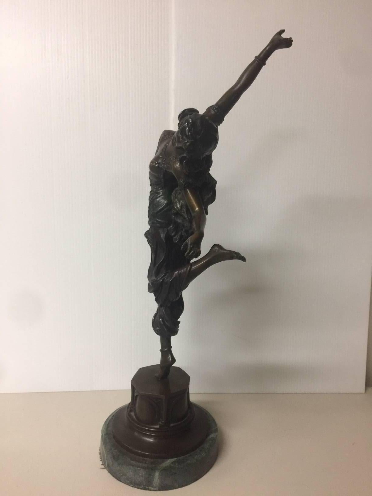20ième siècle Bronze doré Art Déco 