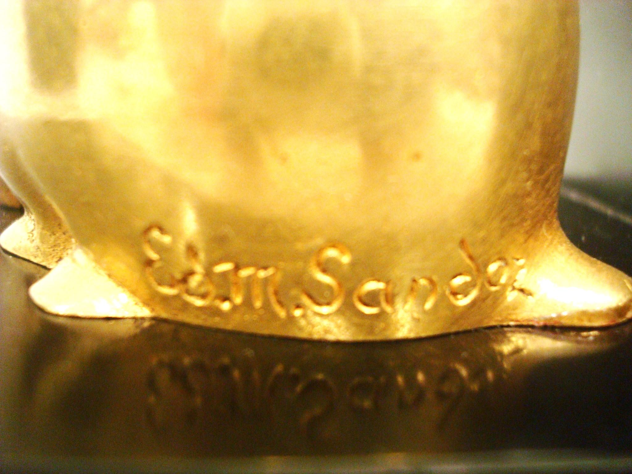 Buchstützen aus vergoldeter Bronze mit Kaninchen im Art déco-Stil, Edouard-Marcel Sandoz im Angebot 3