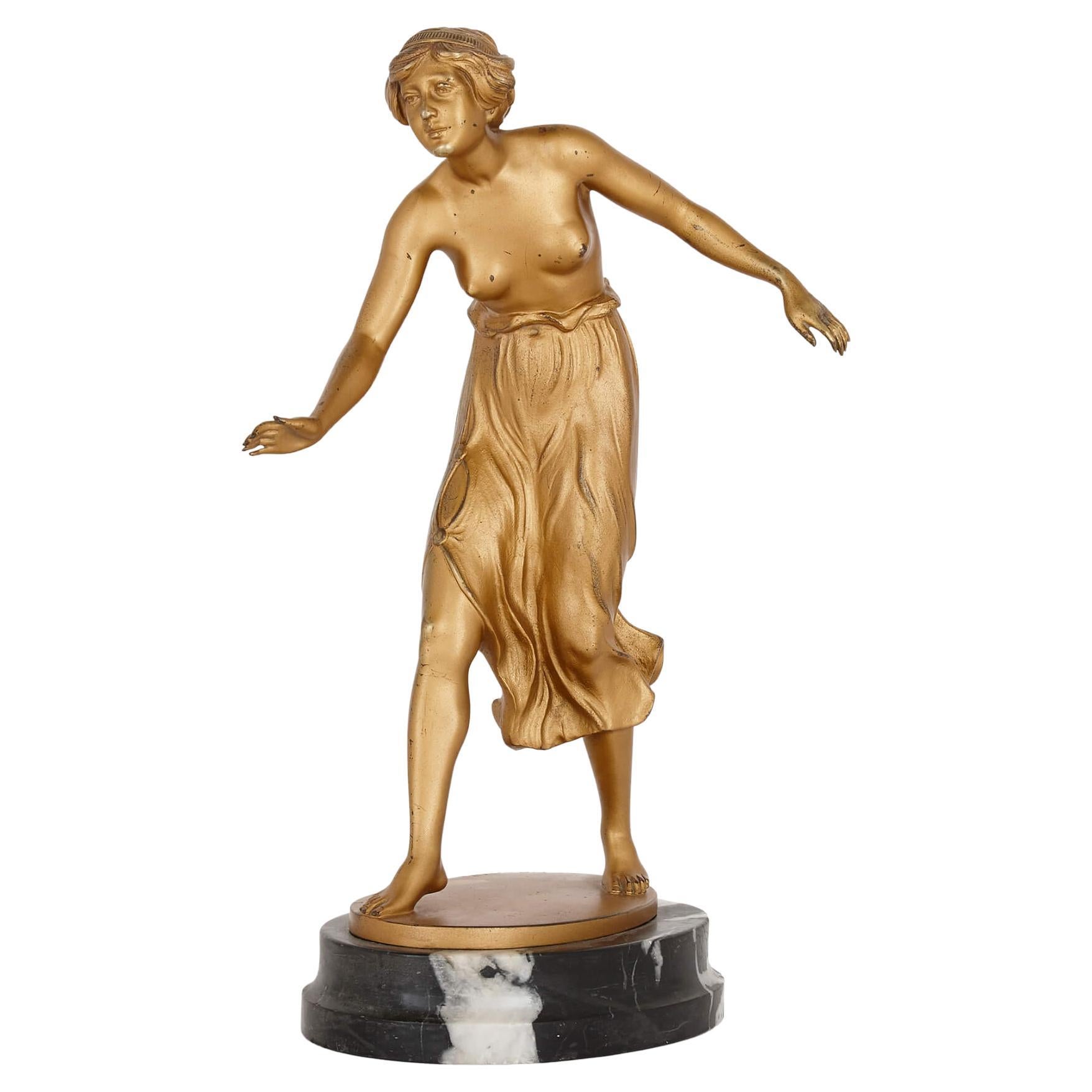 Modern Deco Sculpture Deco Figure Sculpture Lady Diva Altezza 30 cm 1 Pezzo * 