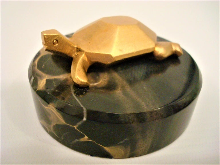 Art Deco Gilt Bronze Turtle Sculpture / Paperweight, 1920´s For Sale at ...