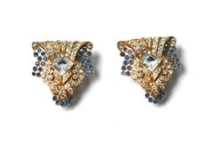 Art Deco Gilt Dress Clips