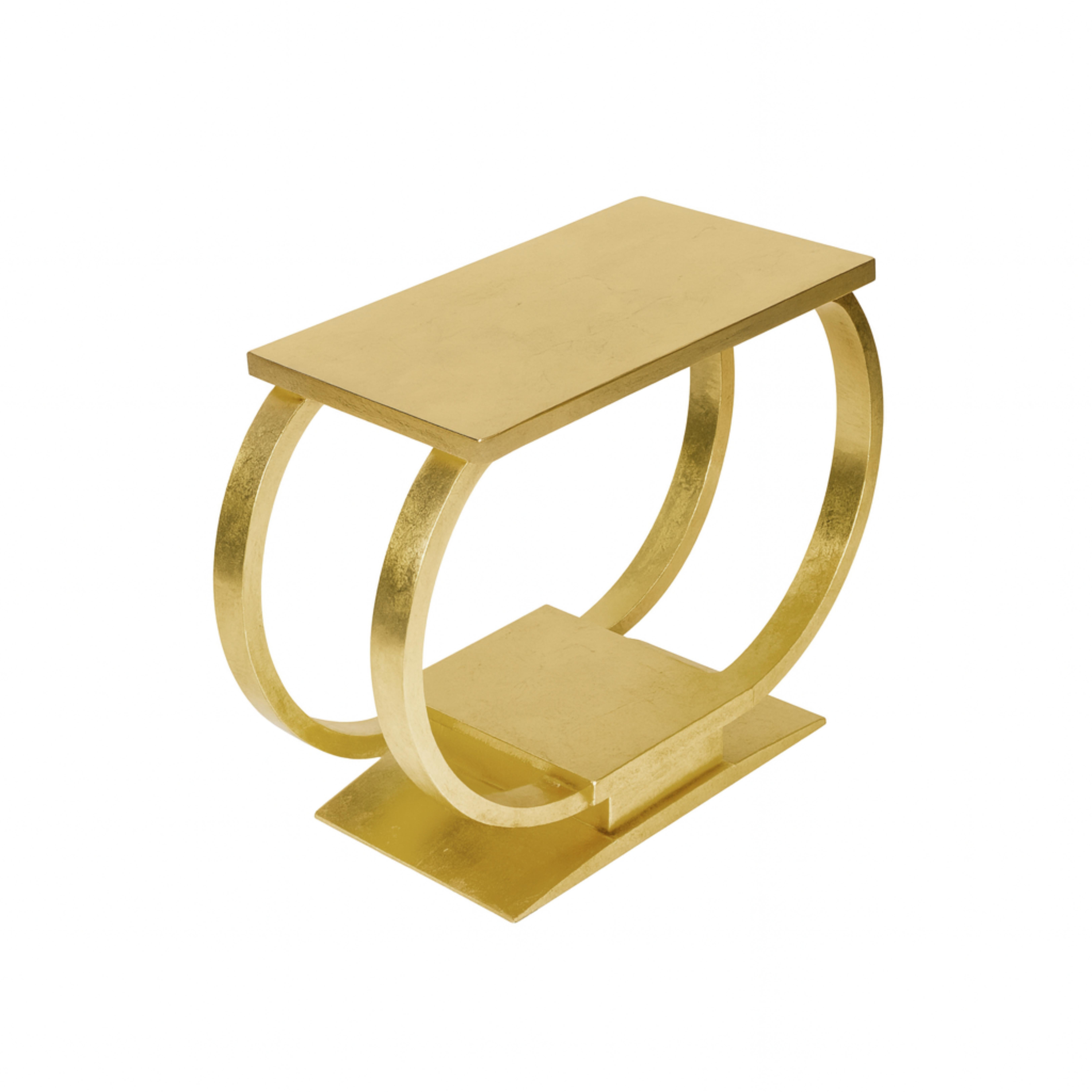 XX secolo Tavolo consolle in oro dorato Art Déco, 20° secolo in vendita