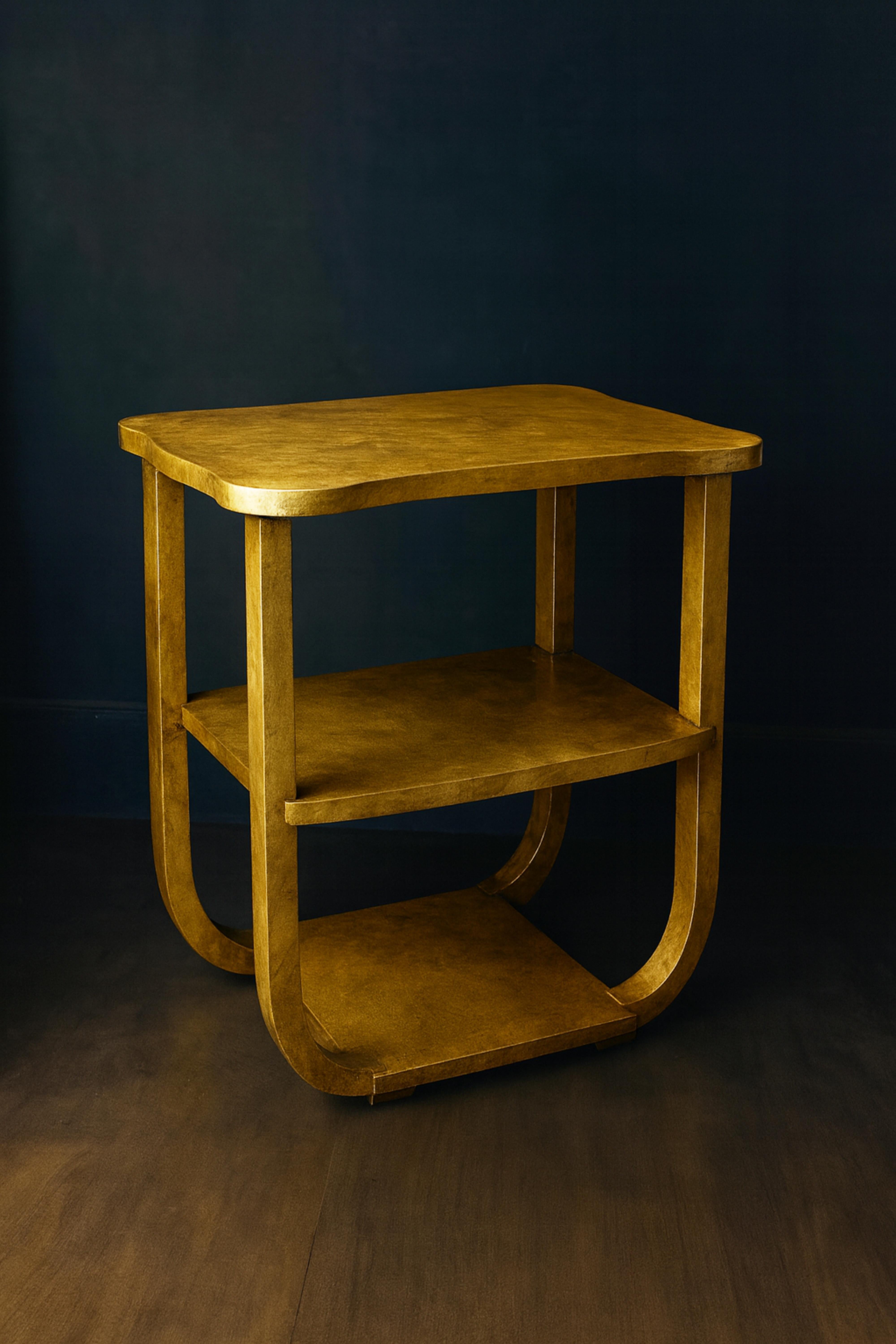 Art Deco Gilt Side Table, 20th Century In Good Condition For Sale In Lisbon, PT