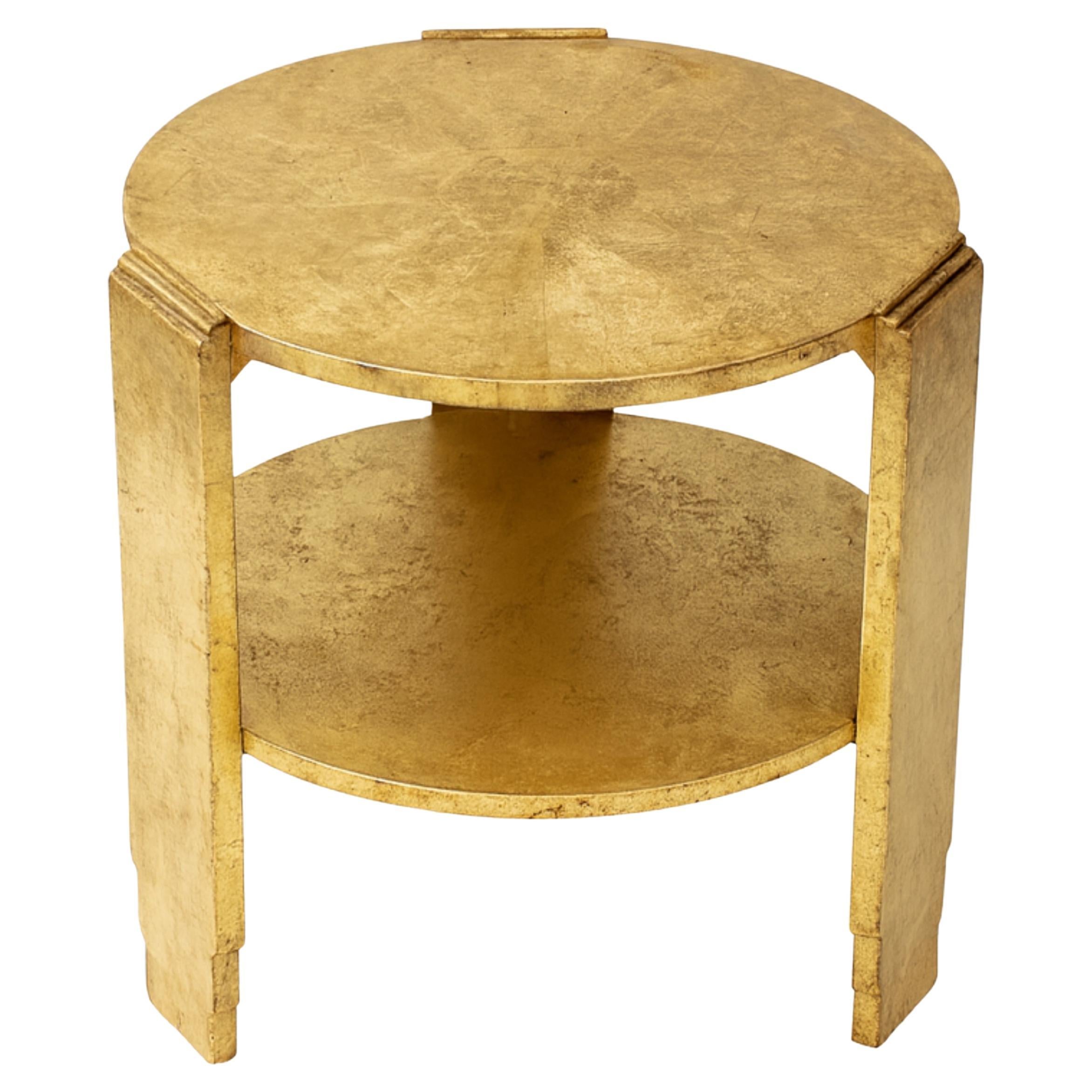 Art Deco Gilt Walnut Center Table, 20th Century