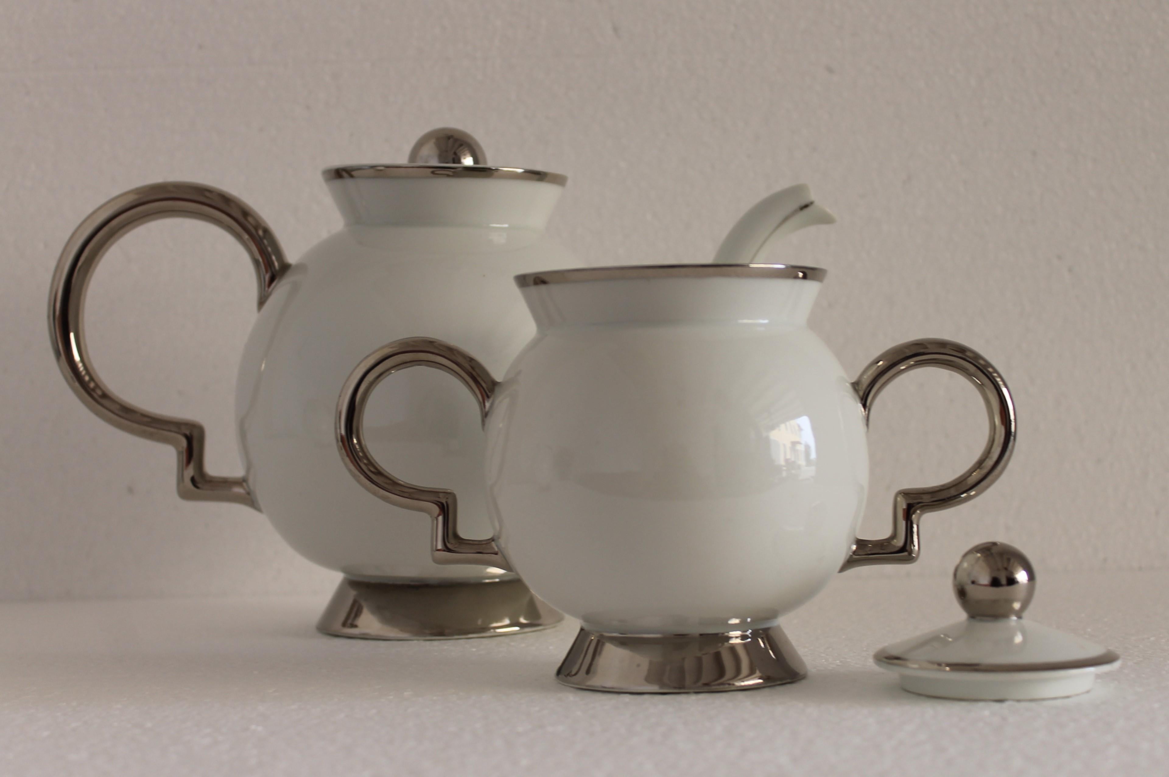 Art Deco Gio Ponti for Richard Ginori White Porcelain Tea Set, Italy 1932 8
