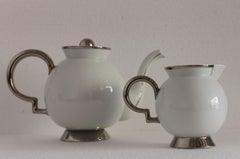 Art Deco Gio Ponti for Richard Ginori White Porcelain Tea Set, Italy 1932