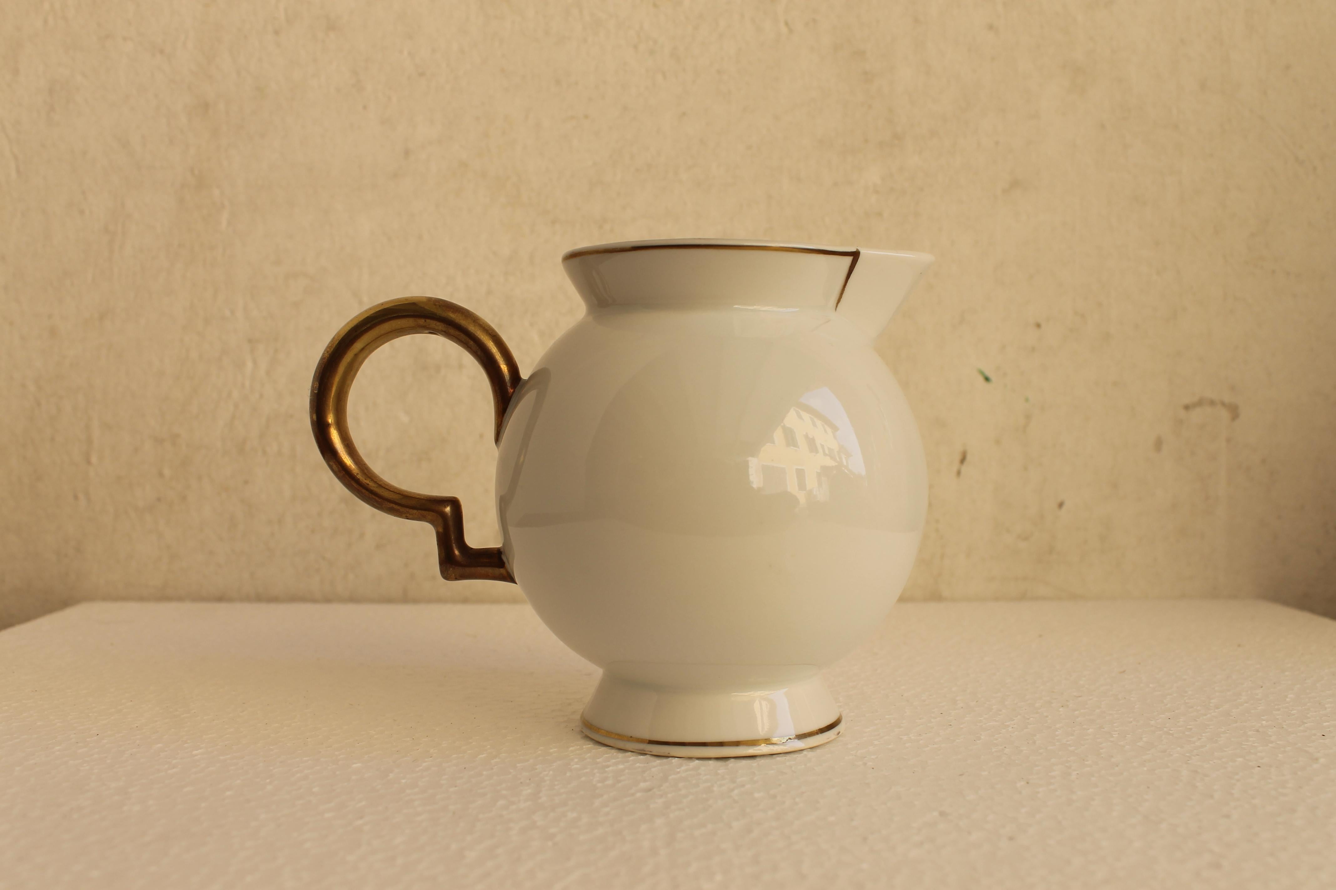 Art Deco Gio Ponti Richard Ginori Withe Porcelain Coffee Set, Italy 1933 5
